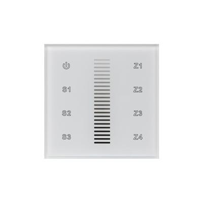 China Glass DALI DT-6 Smart Touch Panel 4 Groups 3 Scene DALI Dimmable IP20 Home Switch for sale