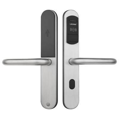 China Motel/Hotel SaaS System RFID Smart Card Narrow Design Hotel Door Lock Slim With European 5572 Mortise for sale