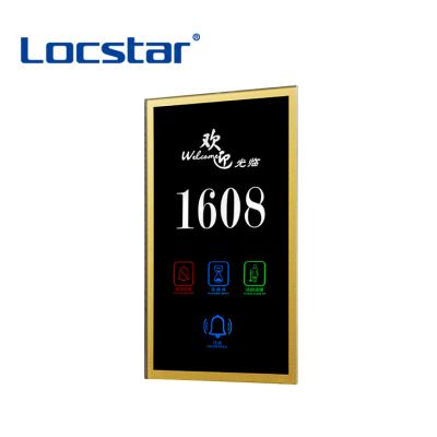 China Locstar Modern Modern LCD Wall Hotel License Plate With DND Door Plate Electronic Zinc Alloy Sign Dish Door Plate Room No.displays for sale