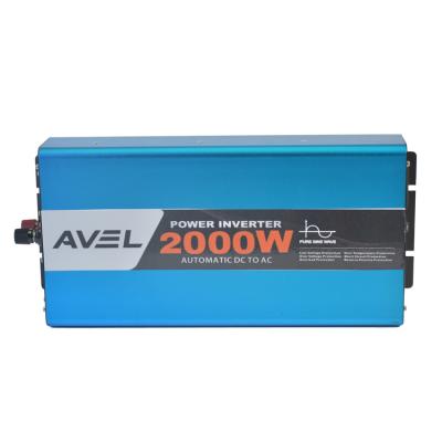 China Solar Power System Home China 12V 24V DC To AC 220V Pure Sine Wave Car Home 2000W Power Inverter for sale