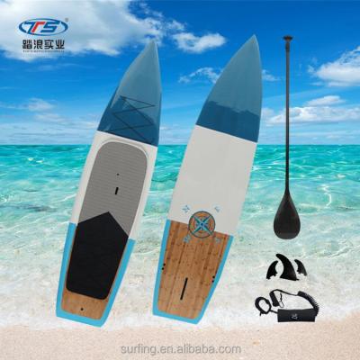 China Unisex Bamboo Veneer Fishing Sip Rack Up Paddle Board Surfboard Fishing Paddle Board Fishing Trolling Board for sale