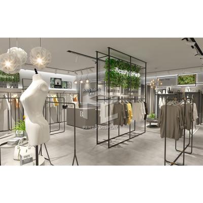 China Eco Friendly Fashion Modern Small Decoration Clothes Shops Retail Store Design Te koop