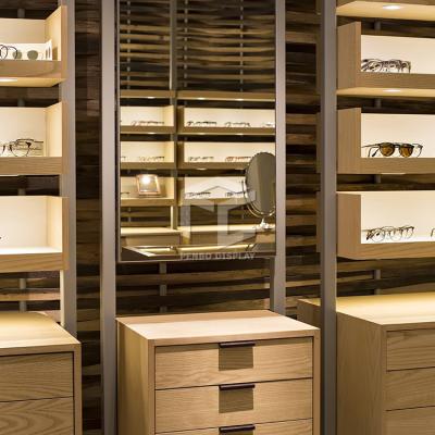 China Interior Design Antique Optical Glasses Shops In China , Optical Floor Standing Sunglasses Display Rack for sale