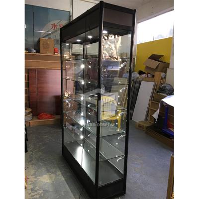 China New Next Penbo Modern Glass Metal Leg Display Showcase for sale