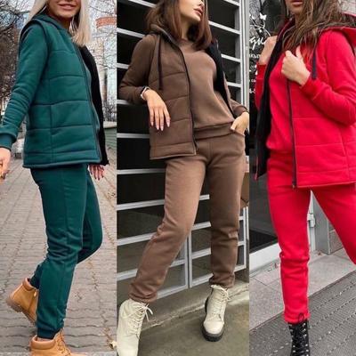 China Fashion Sustainable Solid Casual Stylish Hoodies Women Loose Ankle Banded Pant Suits for sale