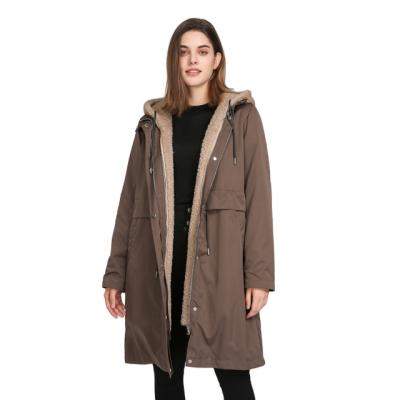 China Popular New Breathable Women's Faux Fur Hooded Plus Size Women's Long Parka Woolen Coats Ladies Real Casual Jacket Winter for sale