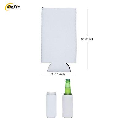 China Waterproof Factory Price Sublimation White Solid Neoprene Stubby Panel Blank Can Foam Beer Holder Diy Water Cooler for sale