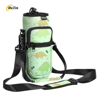 China Waterproof Hot Selling Half Gallon Neoprene Water Bottle Sleeve 20-64OZ Motivational Time Maker Water Bottle Sleeve Holder Carry Bag for sale