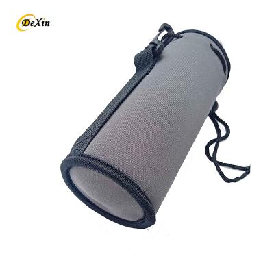 China Waterproof Wholesale Grey Neoprene 12-20 OZ Skinny Tumbler Water Bottle Holder Sublimation Holder with Strap for sale