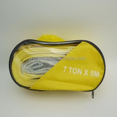 China Car Tow Rope Strap 5M 7000KGS Europe Standard Heavy Duty Tow Strap 5M for sale