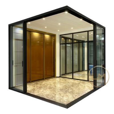 China 2021 Latest Design Corner Door Modern Aluminum Sliding Door Sound Proof Glass Door For Balcony for sale