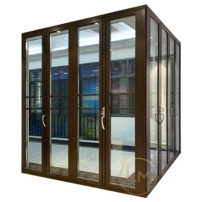 China 2021 modern patio glass door aluminum folding door balcony door for sale