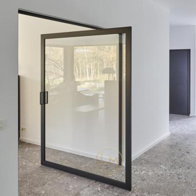 China Factory sound insulation modern design interior aluminum glass pivot sliding door directly for sale for sale