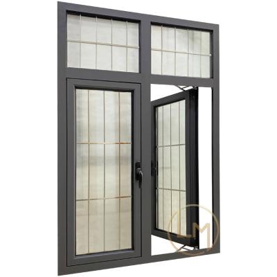 China Magnetic Screen Good Sealing Waterproof Casement Window Hurricane Resistance Aluminum Casement Window For House for sale