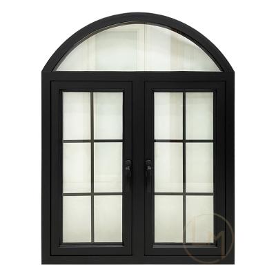 China Magnetic Screen Powder Coated Aluminum Casement Windows Waterproof Double Glazed French Windows For House Room for sale