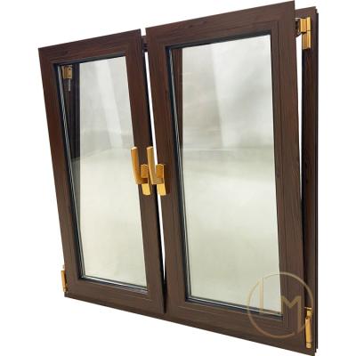 China Magnetic Screen American Style Good Sealing Aluminum Tilt Tower Window Soundproof Reflective Glass Casement Window For Square Resistant for sale