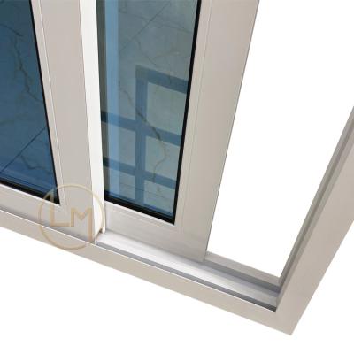 China Magnetic Popular Champagne Color PVC Aluminum Screen Windows , Double Glazed Aluminum Sliding Windows for sale