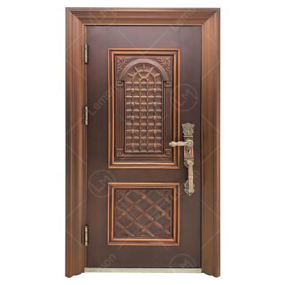 China 2021 Latest Design High Security Easy Cleaning Steel Exterior Door Fire Proof Door For House for sale