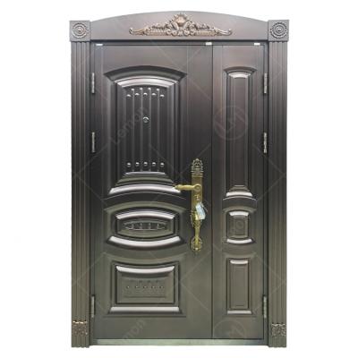 China Cheap House Front Door Strong Steel Door High Security Price Security Door For Outdoor for sale