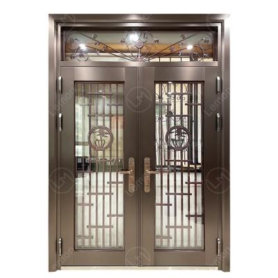 China French Door High Security New Design Anti Theft Fireproof Exterior Steel Door For Main Door for sale