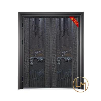 China High Security 2021 New Design Most Popular Villa Door Security French Door Fireproof Steel Door For House for sale