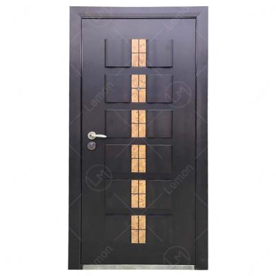 China Most Popular High Security Price Exterior Door Steel Wood Cheap Security Door For House for sale