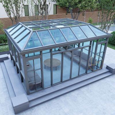 China Modern Modern All Aluminum Glass Sunroom Sunroom Greenhouse Season Sunroom Conservative House Garden Glass Sunroom for sale