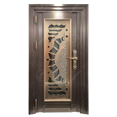 China High Security Customized Residential Front Entry Exterior Metal Security Doors Metal Door for sale