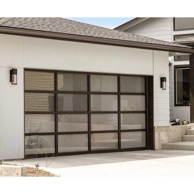 China Modern Style Security Fashion Aluminum Garage Door Heat Insulation Frost Garage Automatic Glass Door for sale