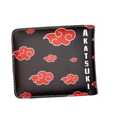 China Cartoon Anime Akatsukied Cloud Wallets Red Moneybag Itachied Uchihas Pinch Wallets For Fans for sale