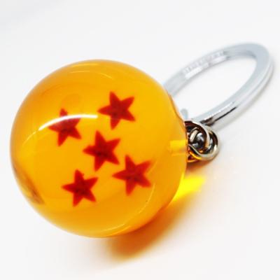 China Anime 3.5cm Dragon Ball Z Keychains 1-7stars Goku Dragonball Orange Plastic Llavero Chaveiro Pendant Gift For Fans for sale