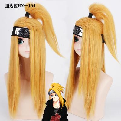 China Narutoed Yellow Wigs Yaki Anime Gold Wigs Didara Cloud Cosplay Costume Red Wig for sale