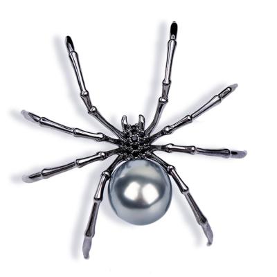 China 2020 New ALLOY Pearl Body Spider Brooches Pins Victorian Style for sale