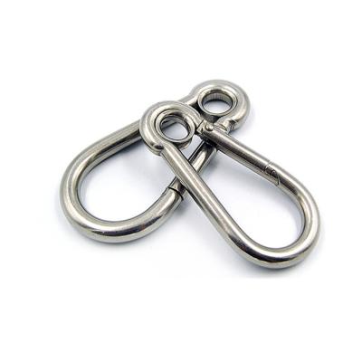 China Health Care Wholesale Spring Snap Hook With Eyelet Stainless Steel Spring Hook Climbing Ring for sale