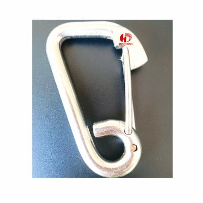 China Heavy Industry High Quality Stainless Steel Upright Carabiner Raising Spring Climbing Snap Hooks for sale