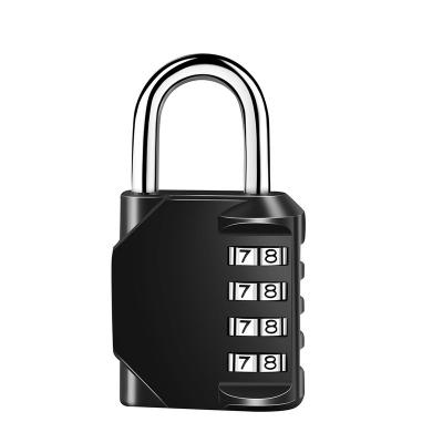 China Combination Luggage Lock Alarm Padlock Custom 4 Digit Combination Zinc Alloy Safe Good Zinc Alloy Padlock for sale