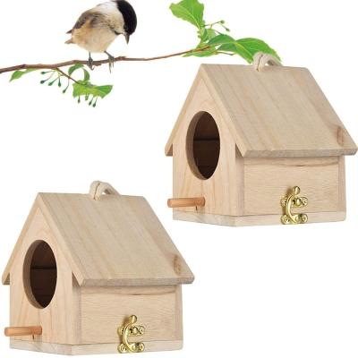 China DIY Wooden Patio Birds Nest Box Garden Decorative For Swallow Sparrow Finch Throstle Hummingbird for sale