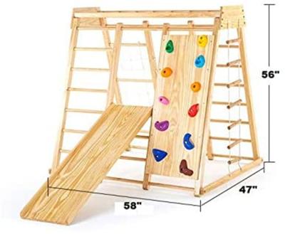 China New High End Wooden Climbing List Frame And Indoor Climbing Slide Kids Woddend Frames for sale