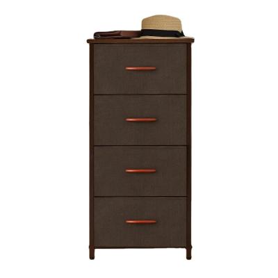 China Wholesale Modern 4 Drawer Fabric Dresser Storage Tower Unit Organizer For Bedroom for sale