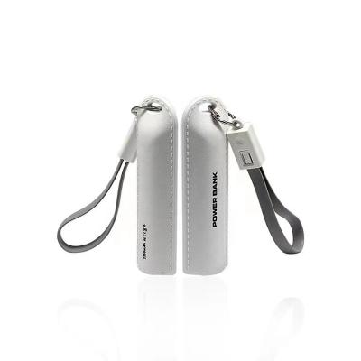 China Best Selling Colorful Chained Key Portable Charger 2000mAh Finger Power Mobile Bank for sale