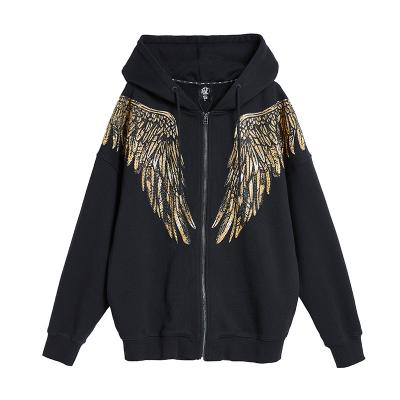 China Anti-wrinkle TCH fashion brand men and women with the same new spring and autumn 2021 long-sleeved jackets tan the wings Hoodie for sale