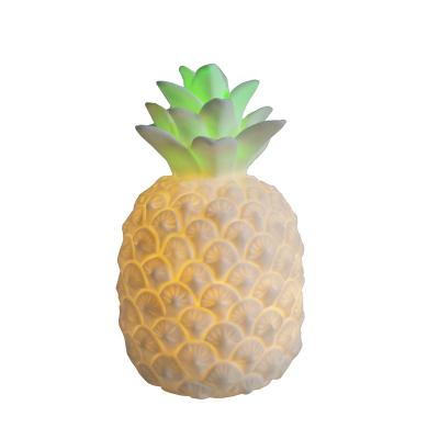 China Modern Multicolor LED Night Light Battery 3D Print Pineapple Lamp For Gift for sale