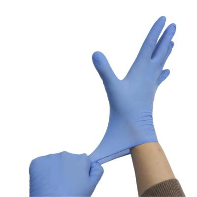 China Vehicle Repairing High Quality Powder Free Blue Nitrile Thin Gloves Home Daily Kitchen Use Nitrile Glove for sale