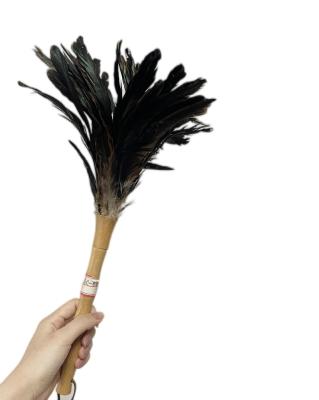 China Good Quality Ostrich Feather Feather Duster Wooden Handle 48cm Duster For Household Cleaning for sale