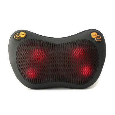 China Portable Waterproof Shiatsu Massager Travel Wireless Electric Heating Kneading Neck Shoulder Massager Back Pillow for sale