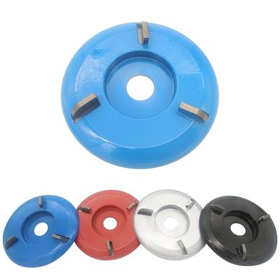 China For Woodworking Three Teeth Woodworking Turbo Tea Tray Digging Wood Carving Disc Tool Milling Cutter For 16mm Aperture Angle Grinder for sale