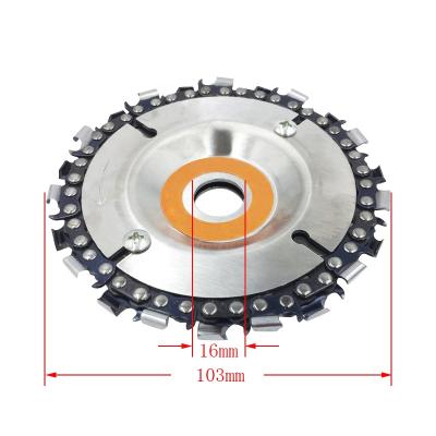 China HSS Grinder Disc Circular Saw Blade And Chain 22 Tooth Fine Cutting Set For 100/115 Angle Grinder Surface Cutting And Engraving, for sale