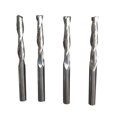 China 10PCS/Lot Acrylic Milling Cutter TWO Flute Spiral Bit CNC Tool Router Engraving Bit End Mill For PVC Acrylic Hardwood for sale