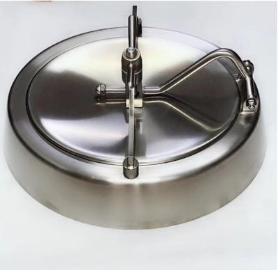 China Oval Centripetal Manway Beer Tanks Sanitary Stainless Steel With Beveled Edge Manhole Cover For Beer Tanks for sale