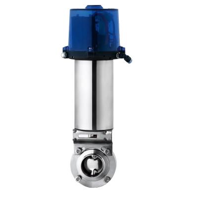 China Food Drive Sanitary Intelligent Pneumatic Butterfly Valve for sale